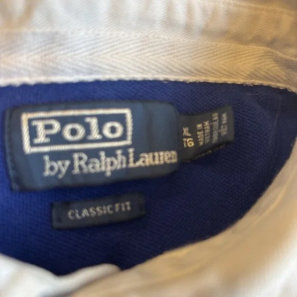 Vintage POLO RALPH LAUREN Rugby Polo Rafting Club HI TECH Men's XL Y2K Sporty - Picture 4 of 7